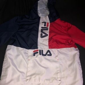 Fila red white & blue windbreaker